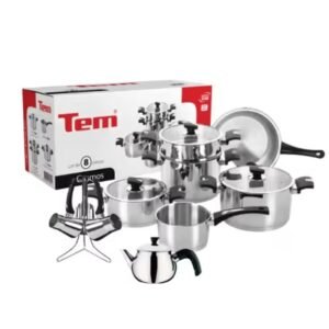 Batterie De Cuisine COSMOS 15 Pièces Inox W40115B